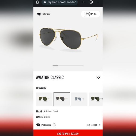 Ray Ban Aviator Classic Gold Frames Black Lenses - Picture 7 of 7